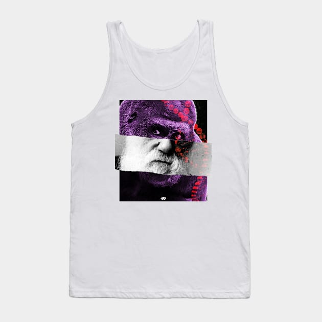 Charles Darwin Evolution Tank Top by EddieBalevo